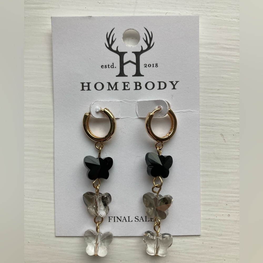 Butterfly Huggie Earrings